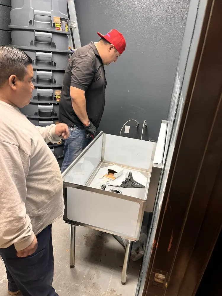 Commercial plumbing and sink installation in Ridgecrest
